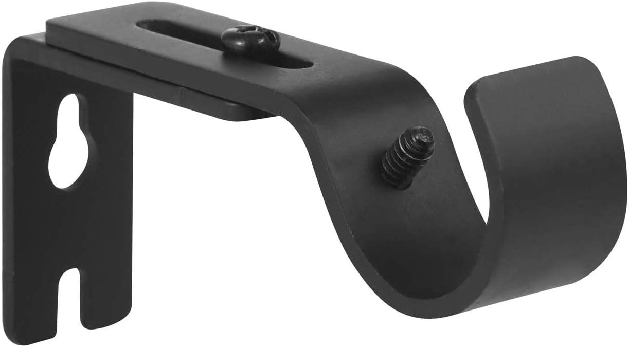Heavy Duty Adjustable Curtain Rod Brackets and Holders - For 1 1/8 Inch & 1 1/4 Inch Rod