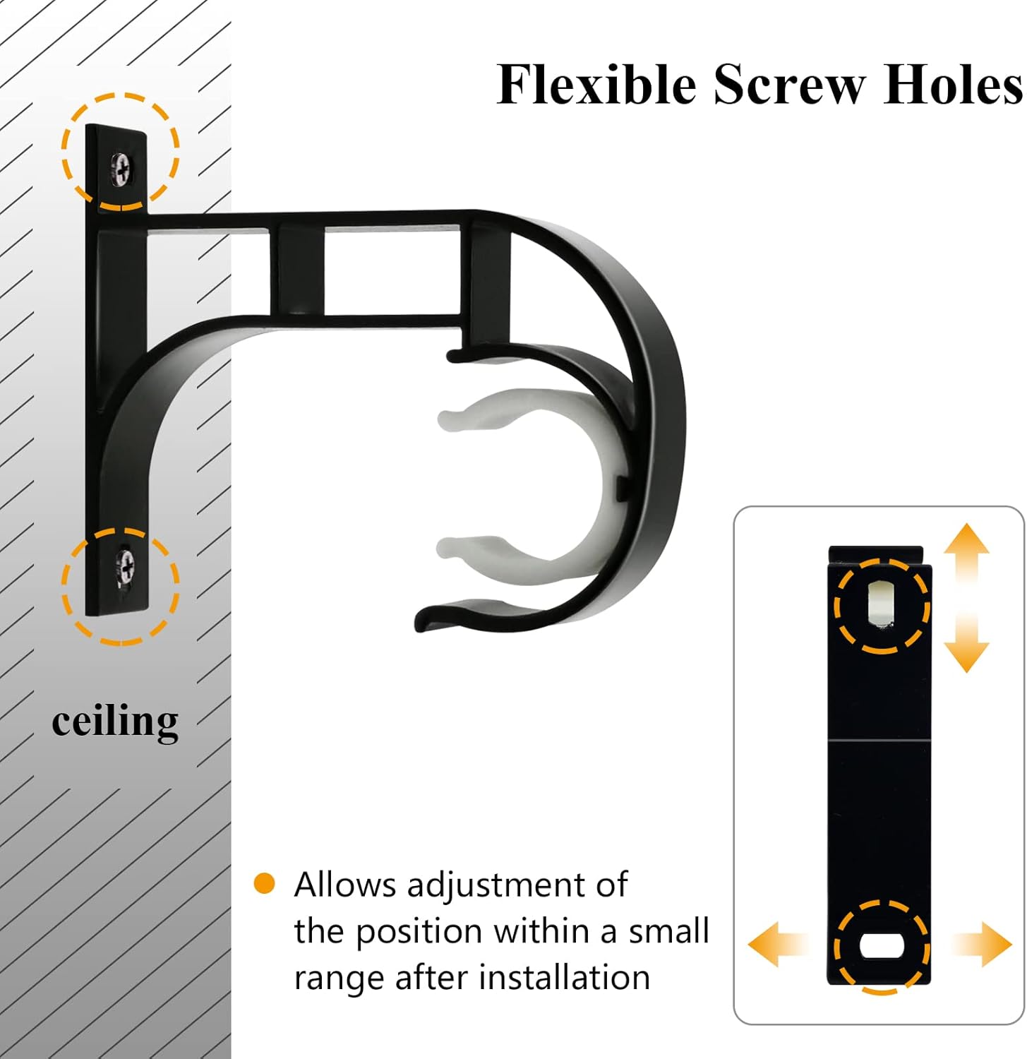 Ceiling Curtain Rod Bracket