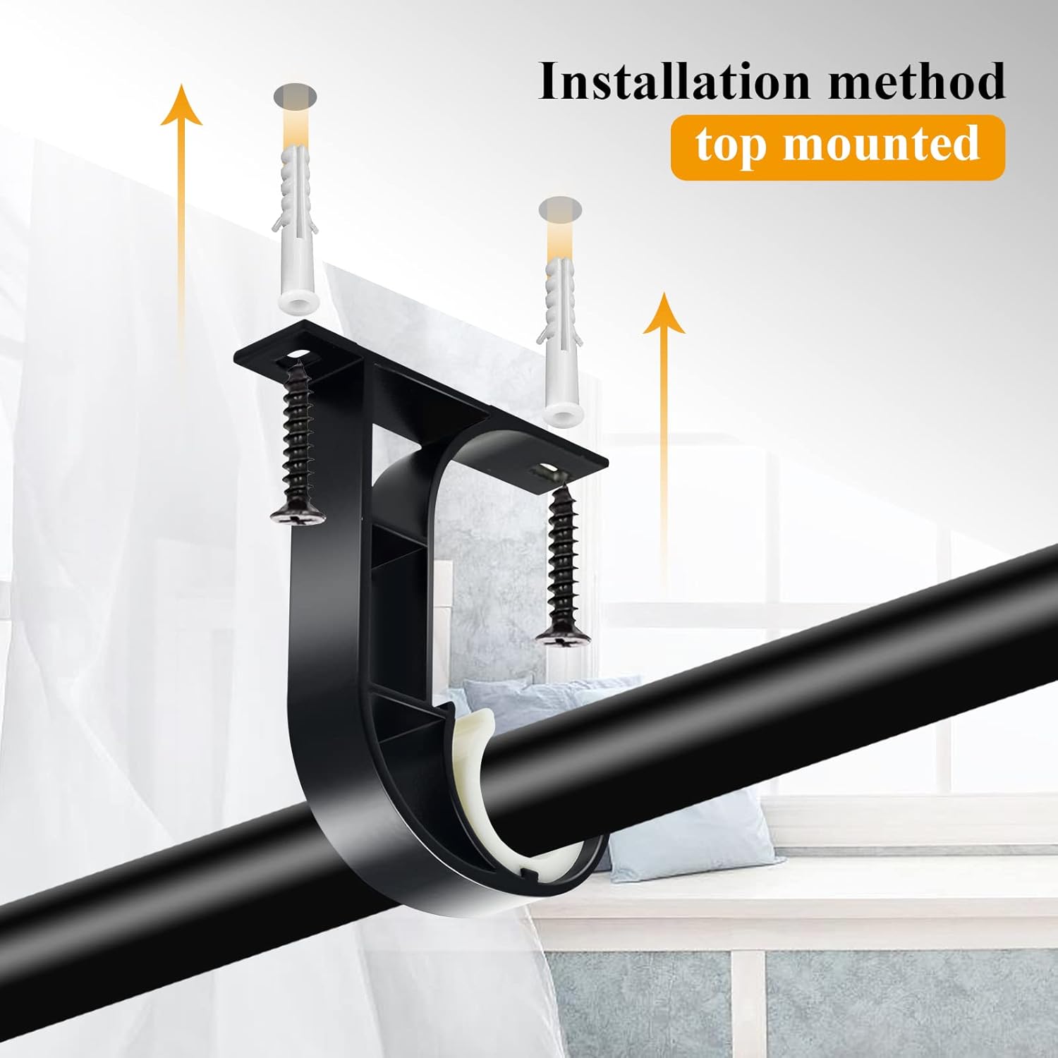 Ceiling Curtain Rod Bracket