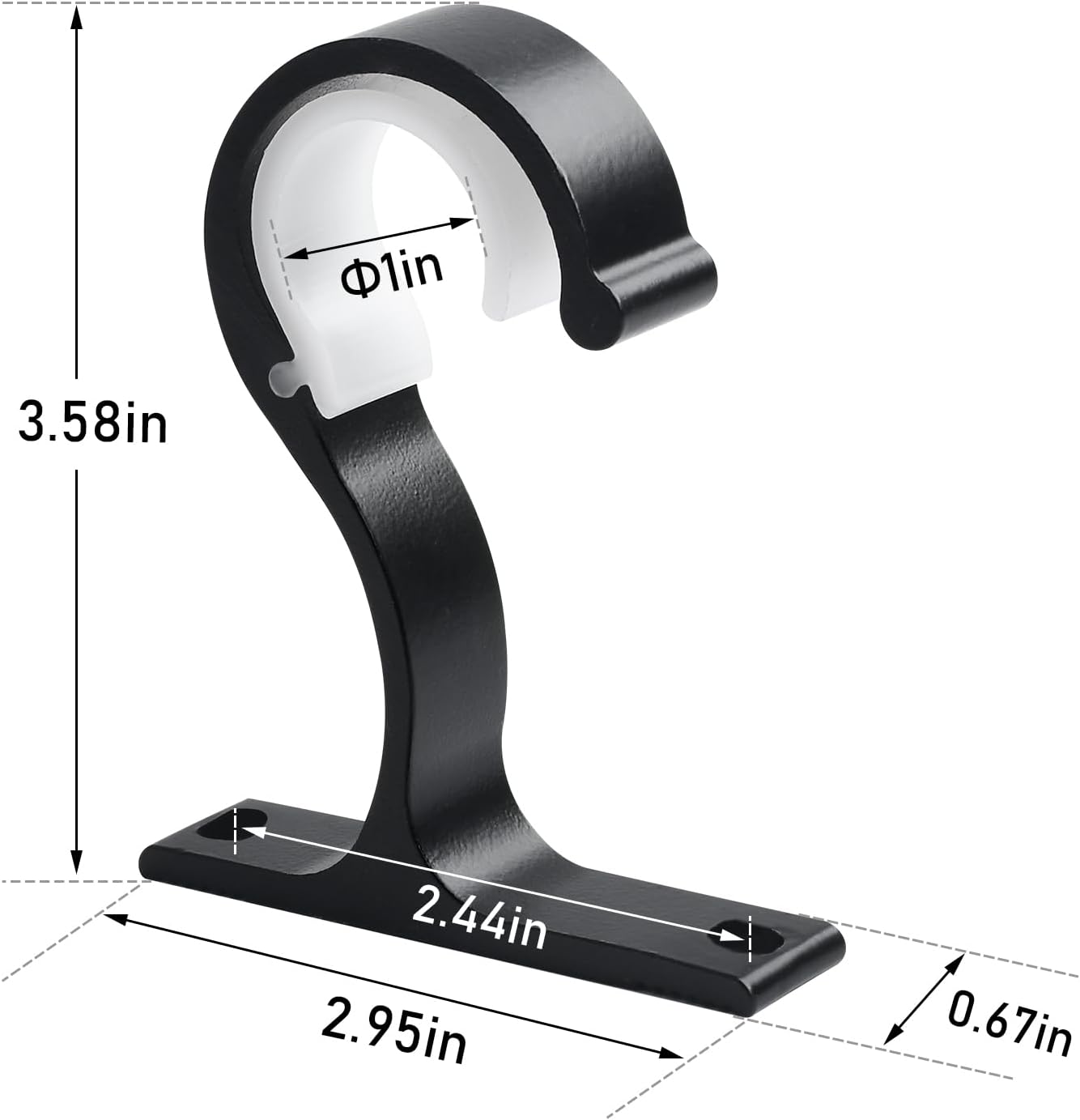 Ceiling Curtain Rod Bracket