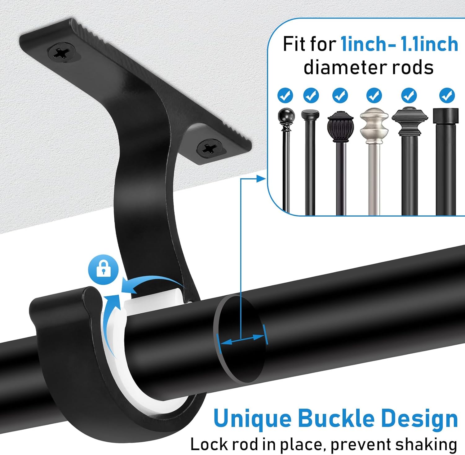 Ceiling Curtain Rod Bracket
