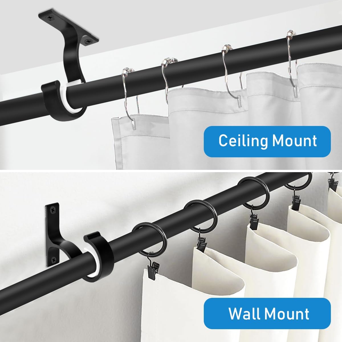 Ceiling Curtain Rod Bracket