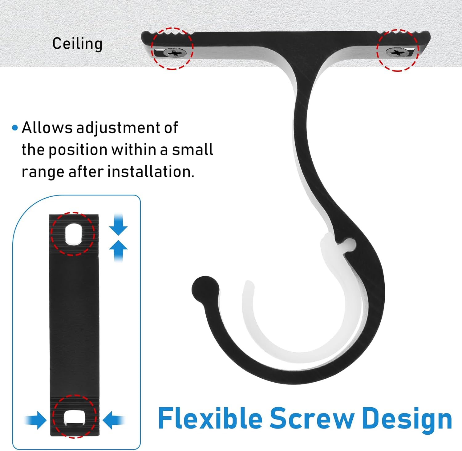 Ceiling Curtain Rod Bracket