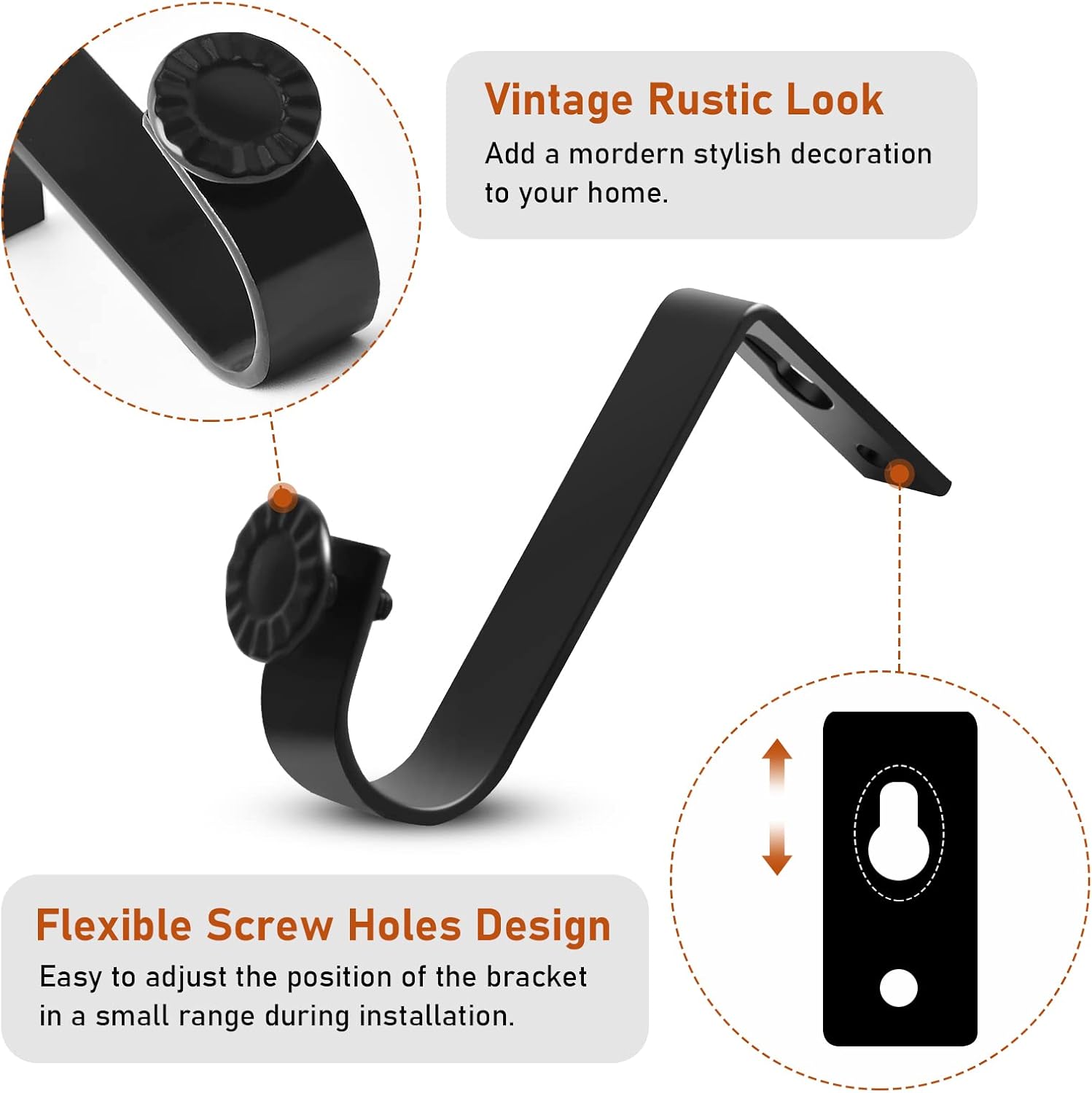 Ceiling Curtain Rod Bracket