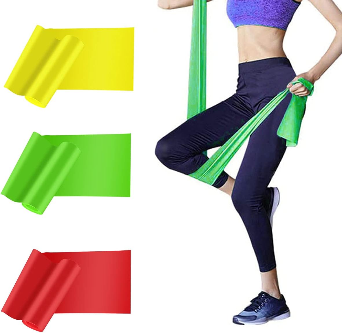 Resistance Bands Elastic Exercise Bands 3 Pack Physical Therapy Tension Band Recovery Band Workout Strength Training Bands for Women Resistance Bands Elastic Exercise Bands 3 Pack Physical Therapy Tension Band Recovery Band Workout Strength Training Bands for Women