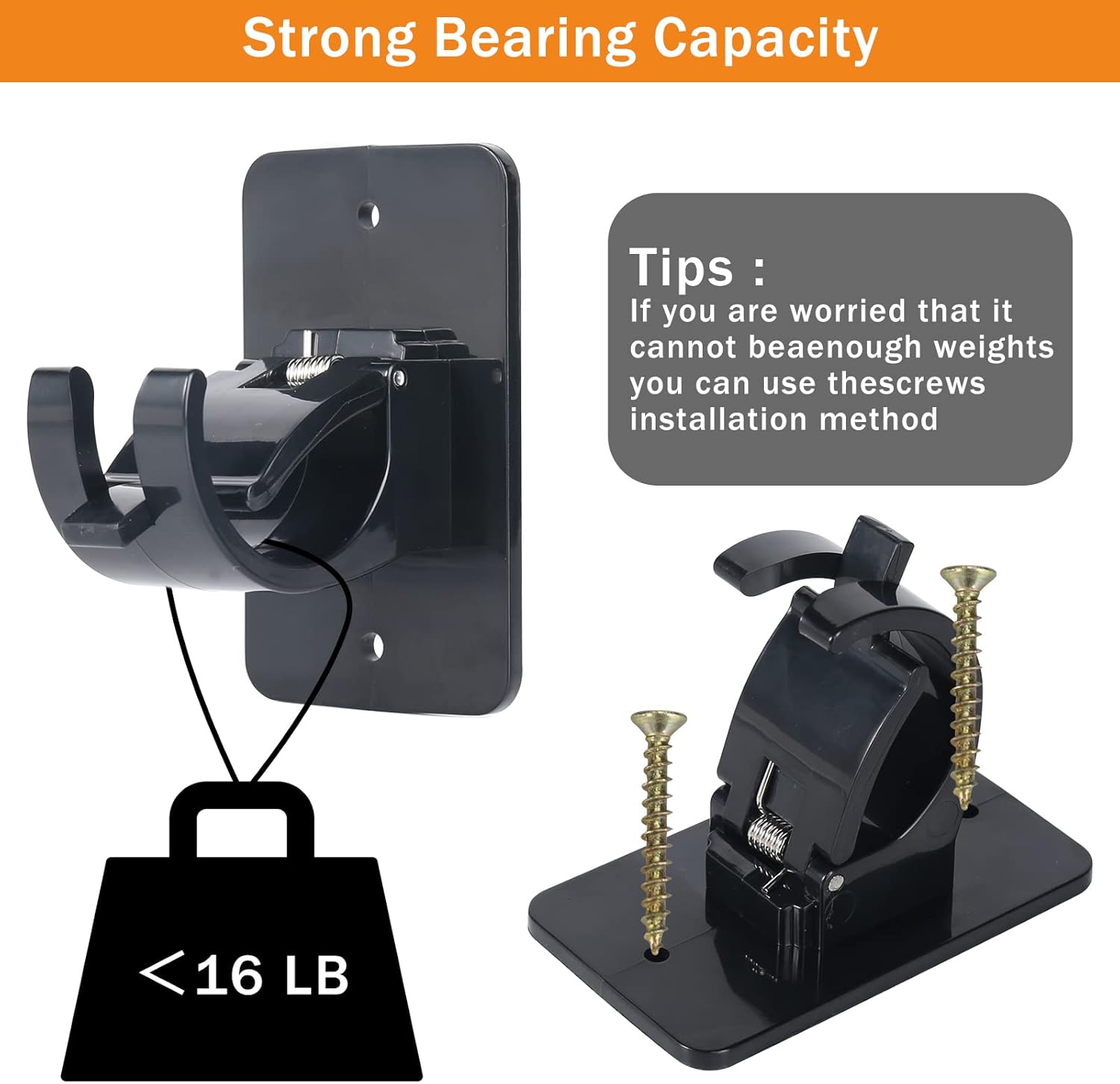 4Pcs Self-Adhesive Curtain Rod Clips