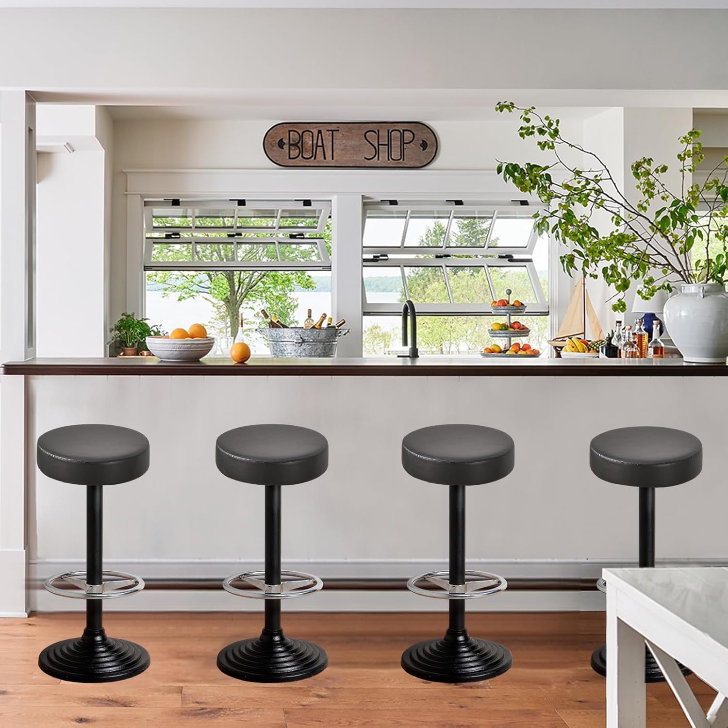 Bar Stool Covers Round Set of 2