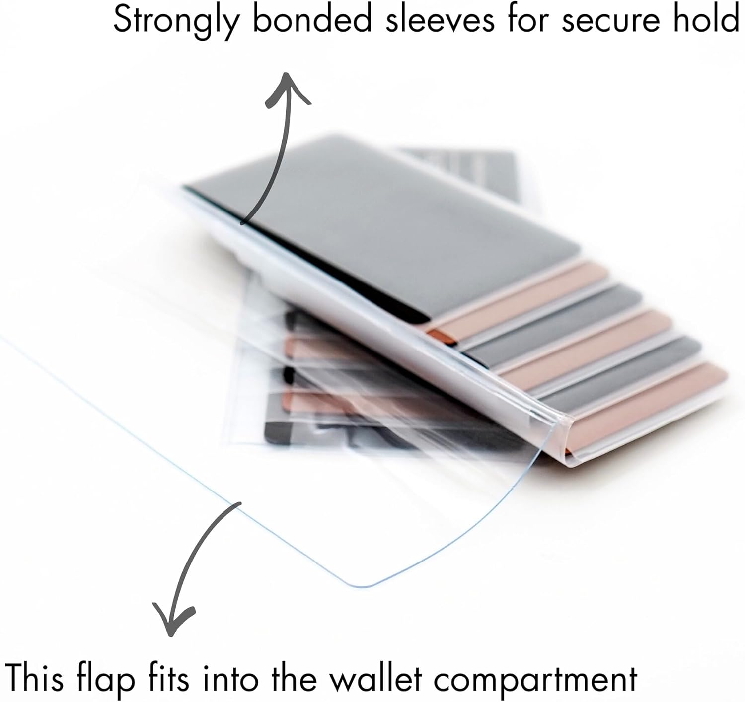 AG Wallets Set of 2 Premium Clear Wallet Inserts - Durable Vinyl Card & Photo Holders