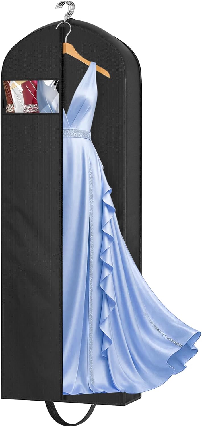 65" Long Garment Bags for Travel for Women 4" Gusseted Dress Bags for Gowns Waterproof Dress Protector Bag for Closet Storage Clothing Covers for Hanging Clothes Wedding Dresses Storage 65" Long Garment Bags for Travel for Women 4" Gusseted Dress Bags for Gowns Waterproof Dress Protector Bag for Closet Storage Clothing Covers for Hanging Clothes Wedding Dresses Storage