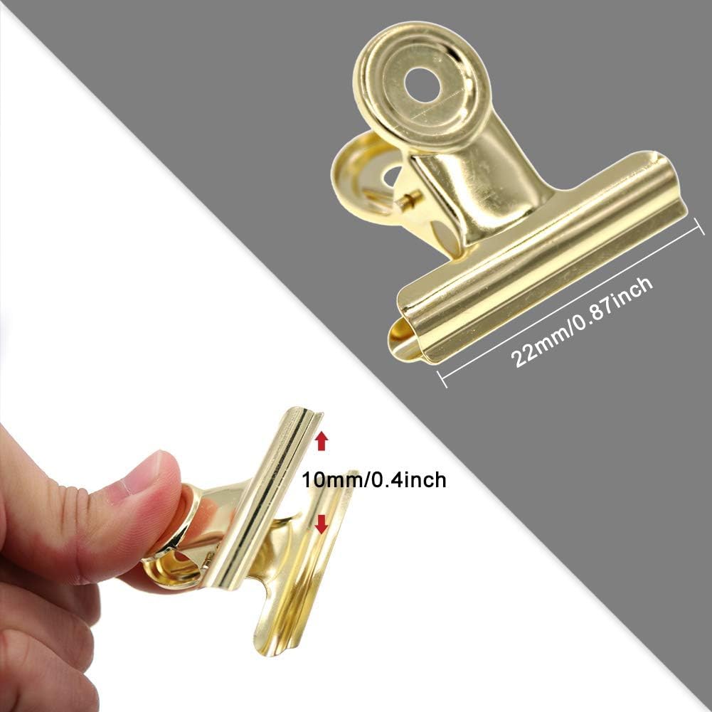 Small Gold Bull Hinge Clips