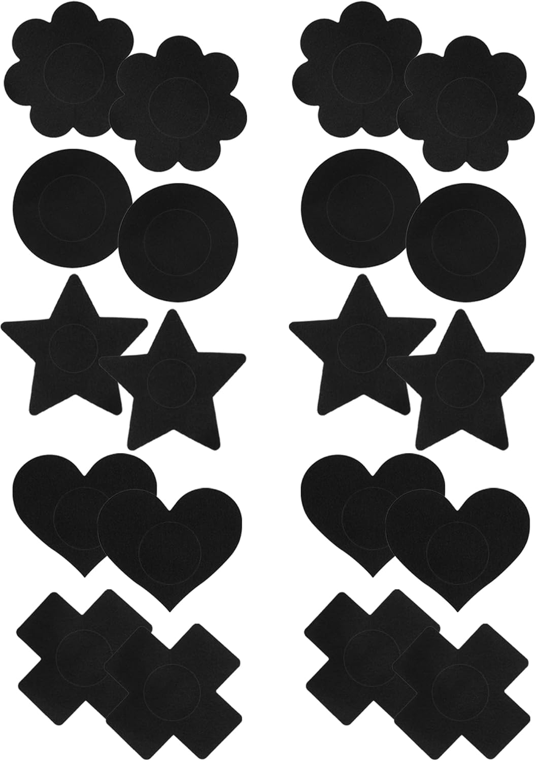 10 Pairs Women Nipple Petals Disposable Bra Pasties Adhesive Round Heart Petals Bra Satin Bra Cover