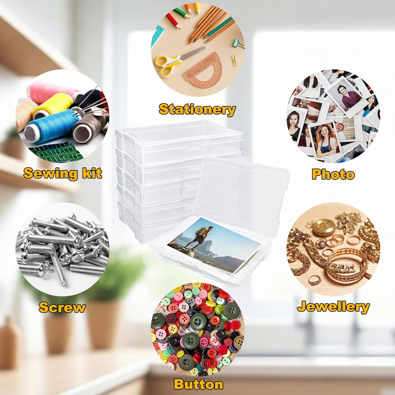 6Pcs Photo Storage Containers