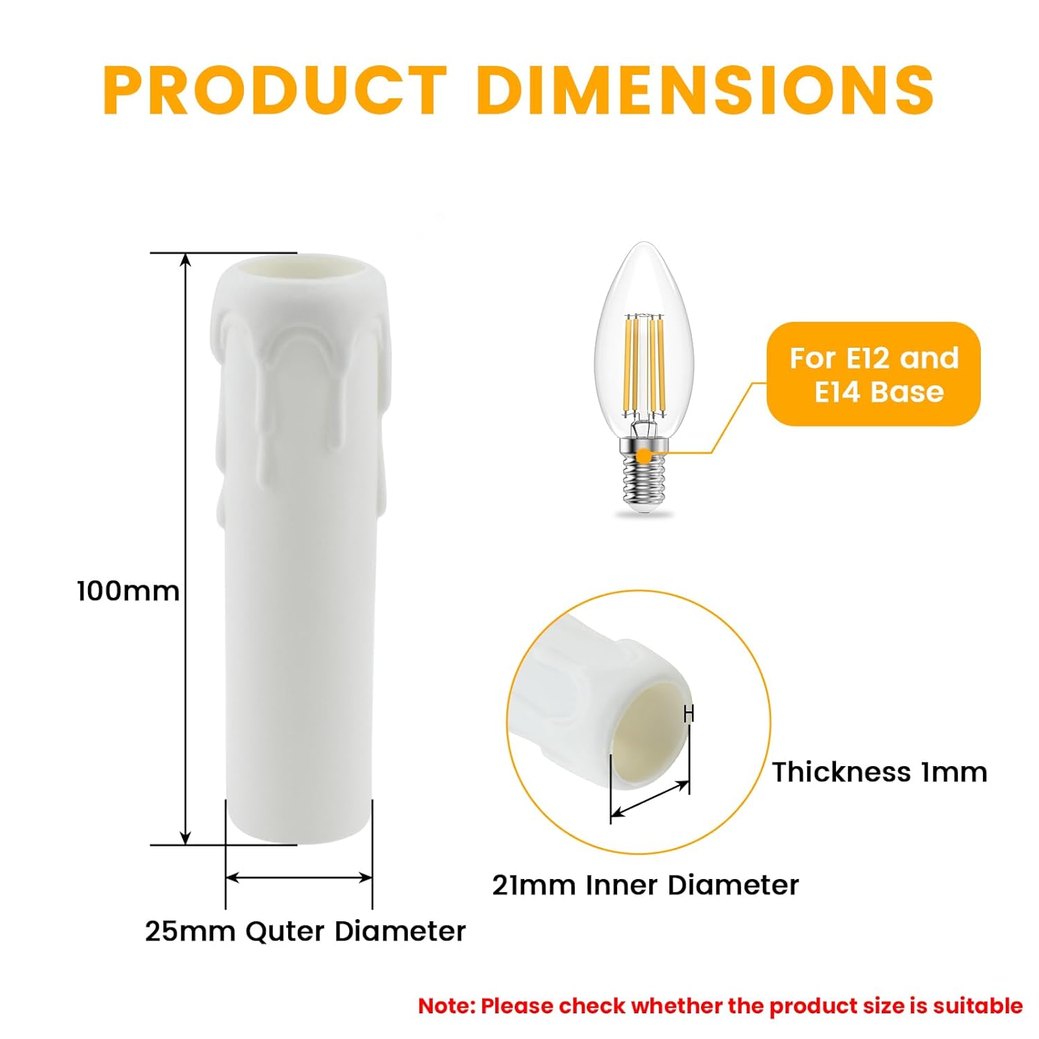 4 Inch Drip Candle Socket Covers