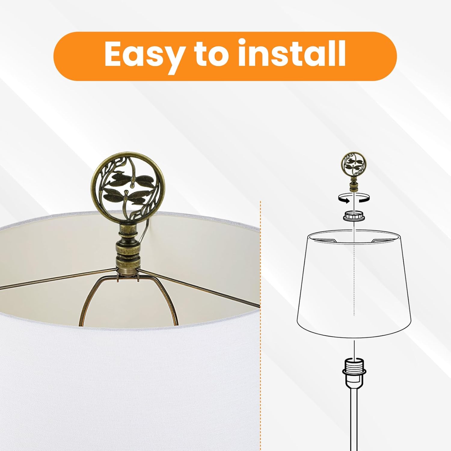 4 Pcs Lamp Finial Cap Knob