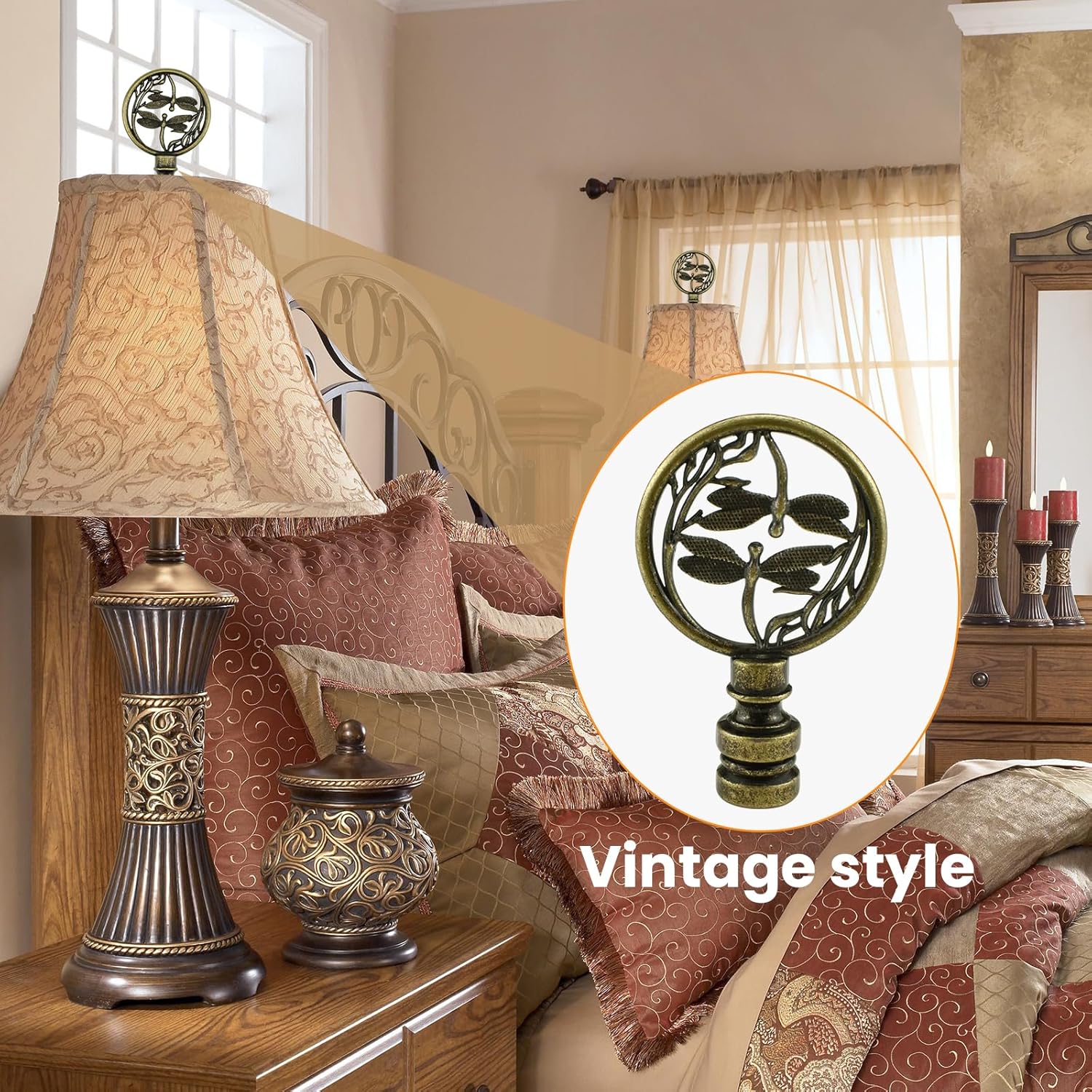 4 Pcs Lamp Finial Cap Knob