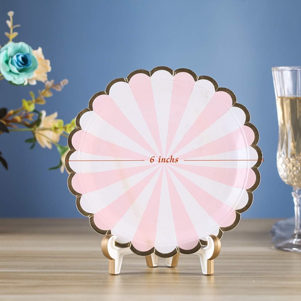 2 Pack 5inch White Gold Thicken Acrylic Easels Display Stand Plate Stand Holder display Pictures Frame 