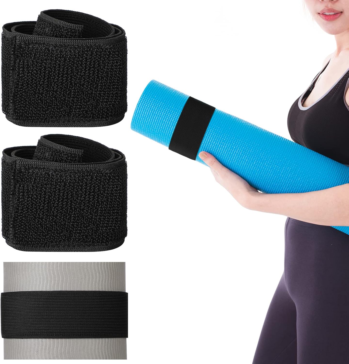 4 Pcs Nylon Yoga Mat Strap Stretchable Holder Straps Heavy Duty Bungee Straps Band Adjustable Carrying Strap for Exercise Workout Pilates Yoga Mat Storage Gym 4 Pcs Nylon Yoga Mat Strap Stretchable Holder Straps Heavy Duty Bungee Straps Band Adjustable Carrying Strap for Exercise Workout Pilates Yoga Mat Storage Gym