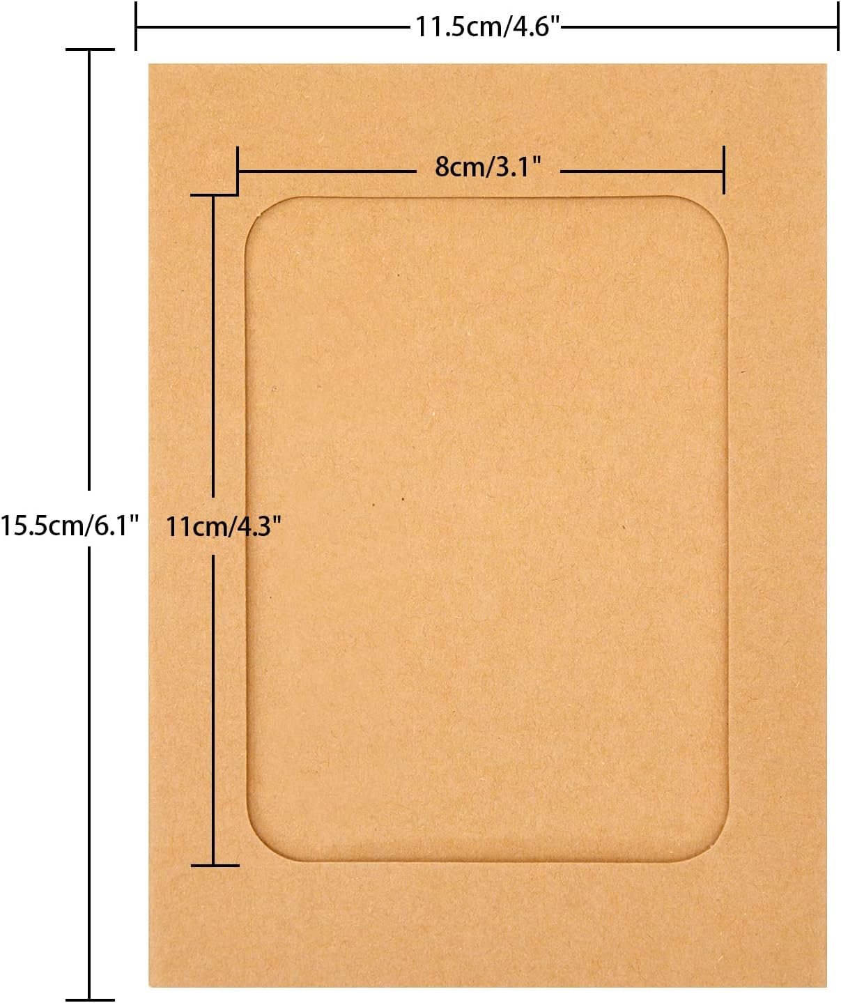 30Pcs Brown Paper Picture Frames