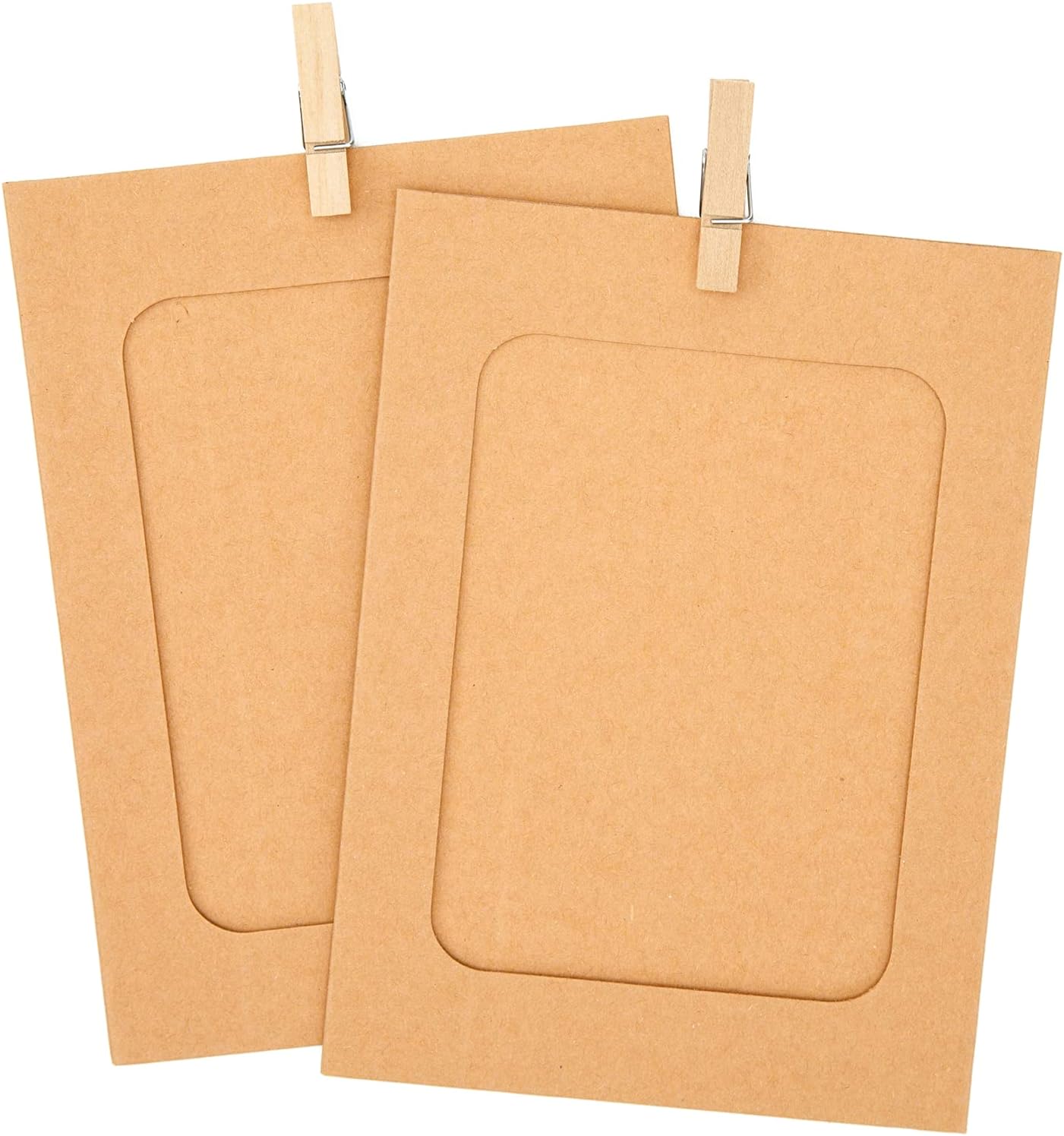 30Pcs Brown Paper Picture Frames