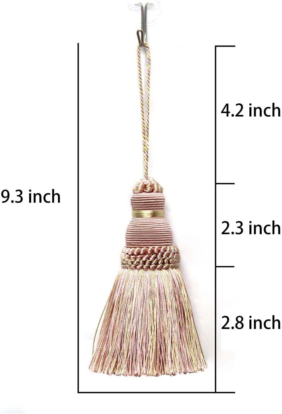 Tassel Key Tassel with Loops Handmade Craft Charms DIY Accessories Elegant Soft Making Curtain Home Decoration (Mix Pink