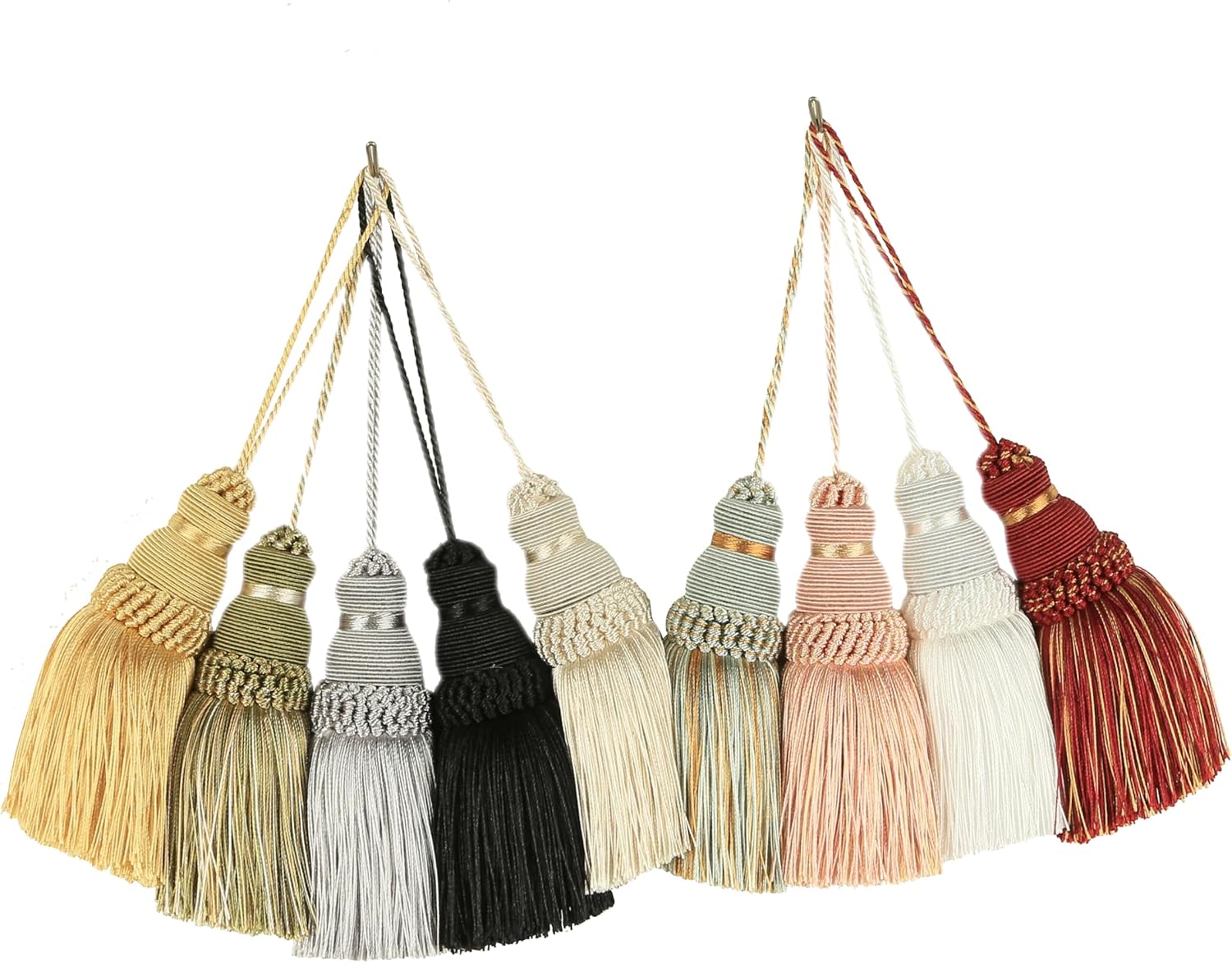 Tassel Key Tassel with Loops Handmade Craft Charms DIY Accessories Elegant Soft Making Curtain Home Decoration (Mix Pink