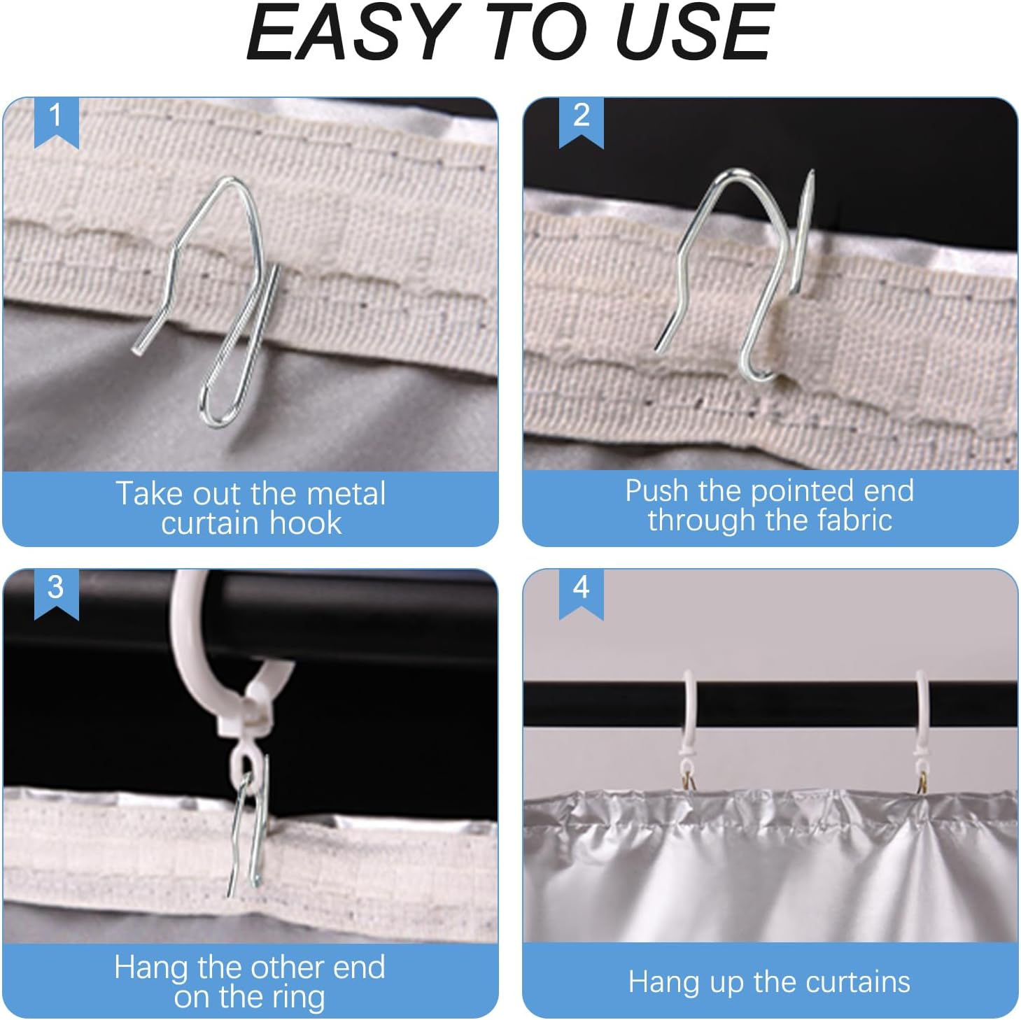 Metal Curtain Hooks