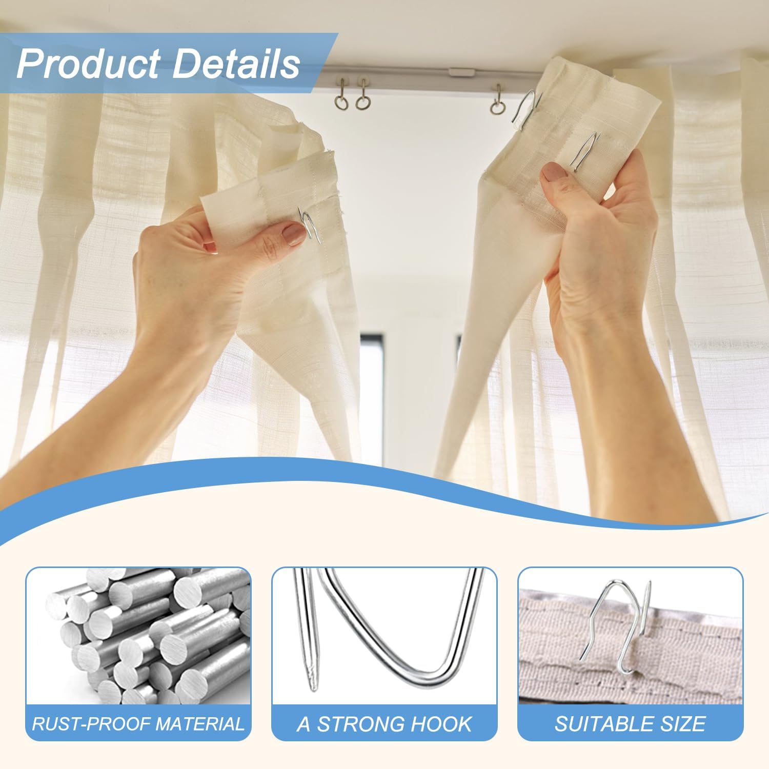 Metal Curtain Hooks