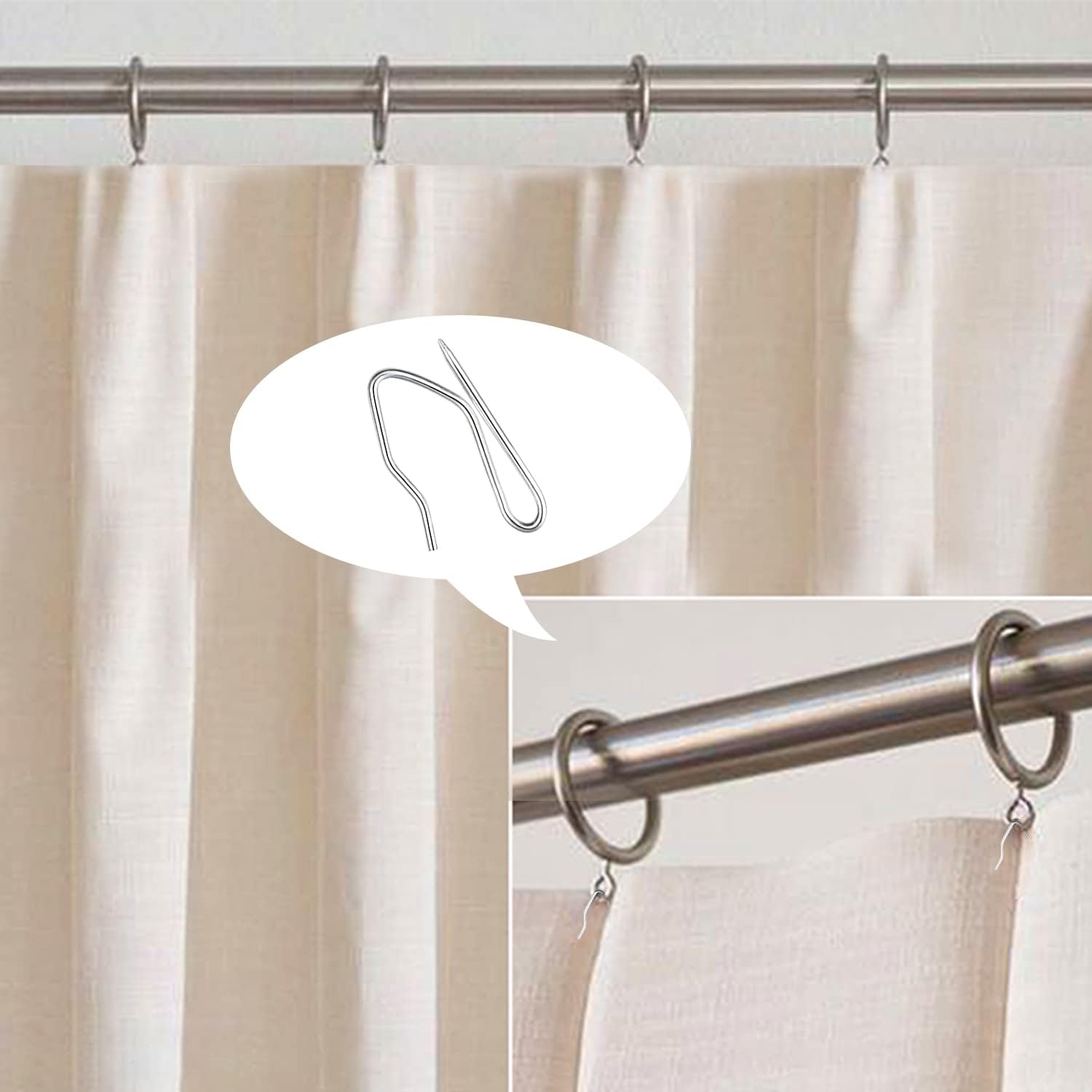 Metal Curtain Hooks