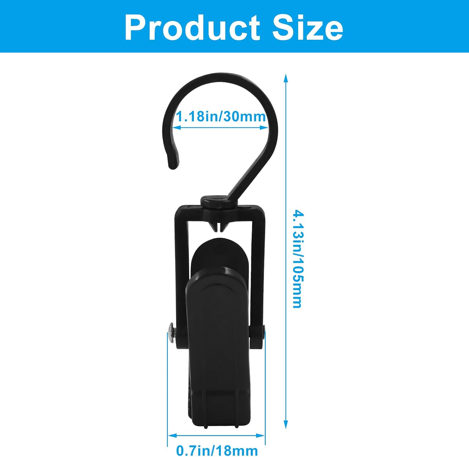 20 Pack Super Strong Swivel Hanging Hooks