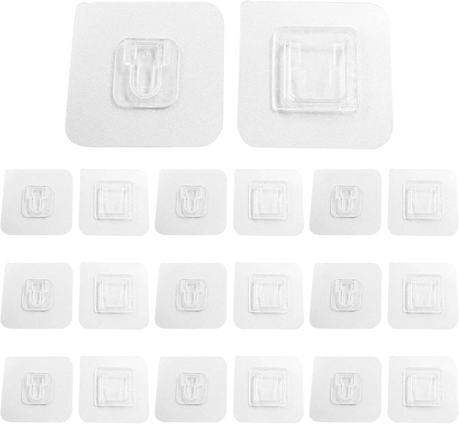 30 Pair Double Sided Adhesive Hooks Wall Adhesive Hooks Wall Hanger Holder Utility Wall Hooks for Bathroom Kitchen Office Hanging