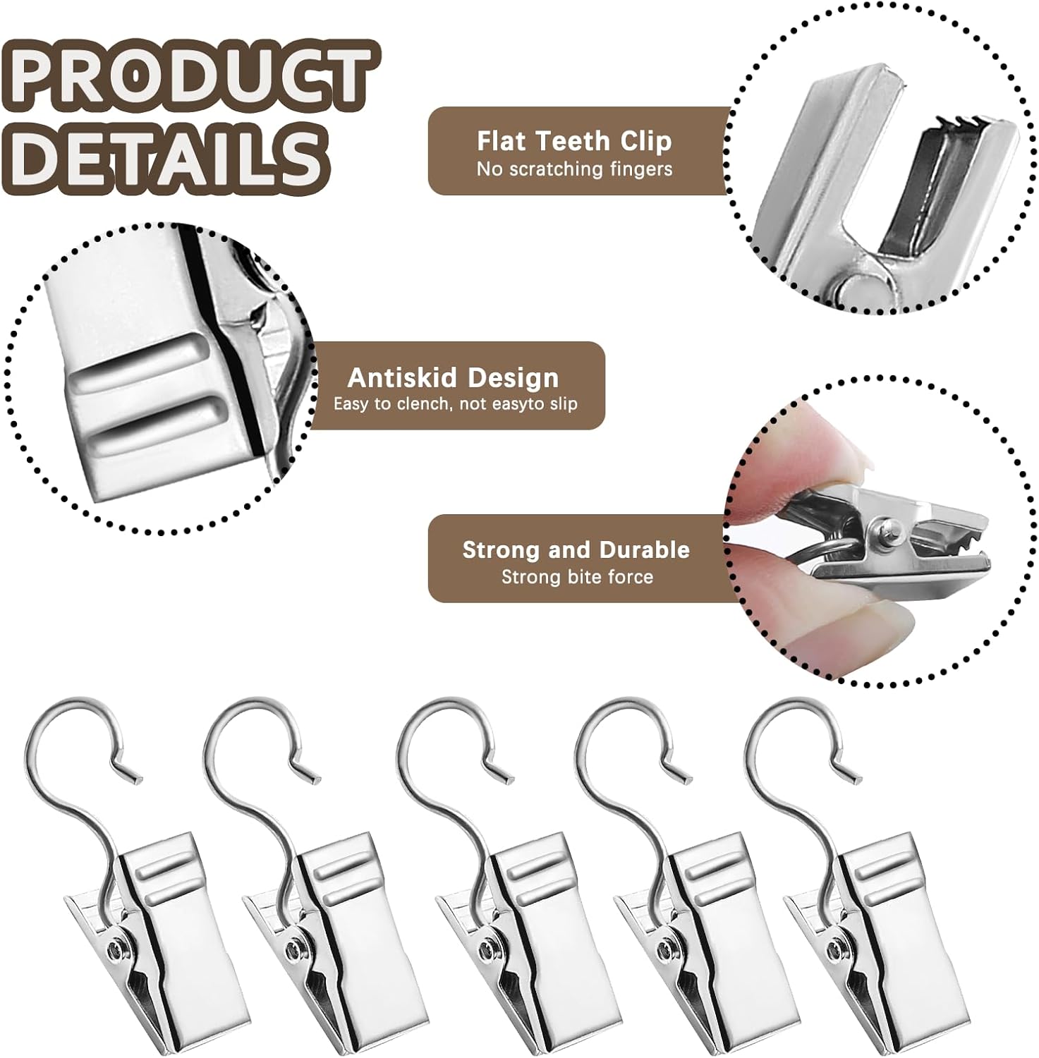 Small Hanging Clip for Curtains - 100 Pack Camper Awning Lights Clips with Light Hanger Hooks