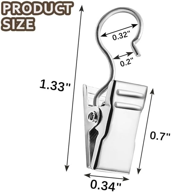 Small Hanging Clip for Curtains - 100 Pack Camper Awning Lights Clips with Light Hanger Hooks