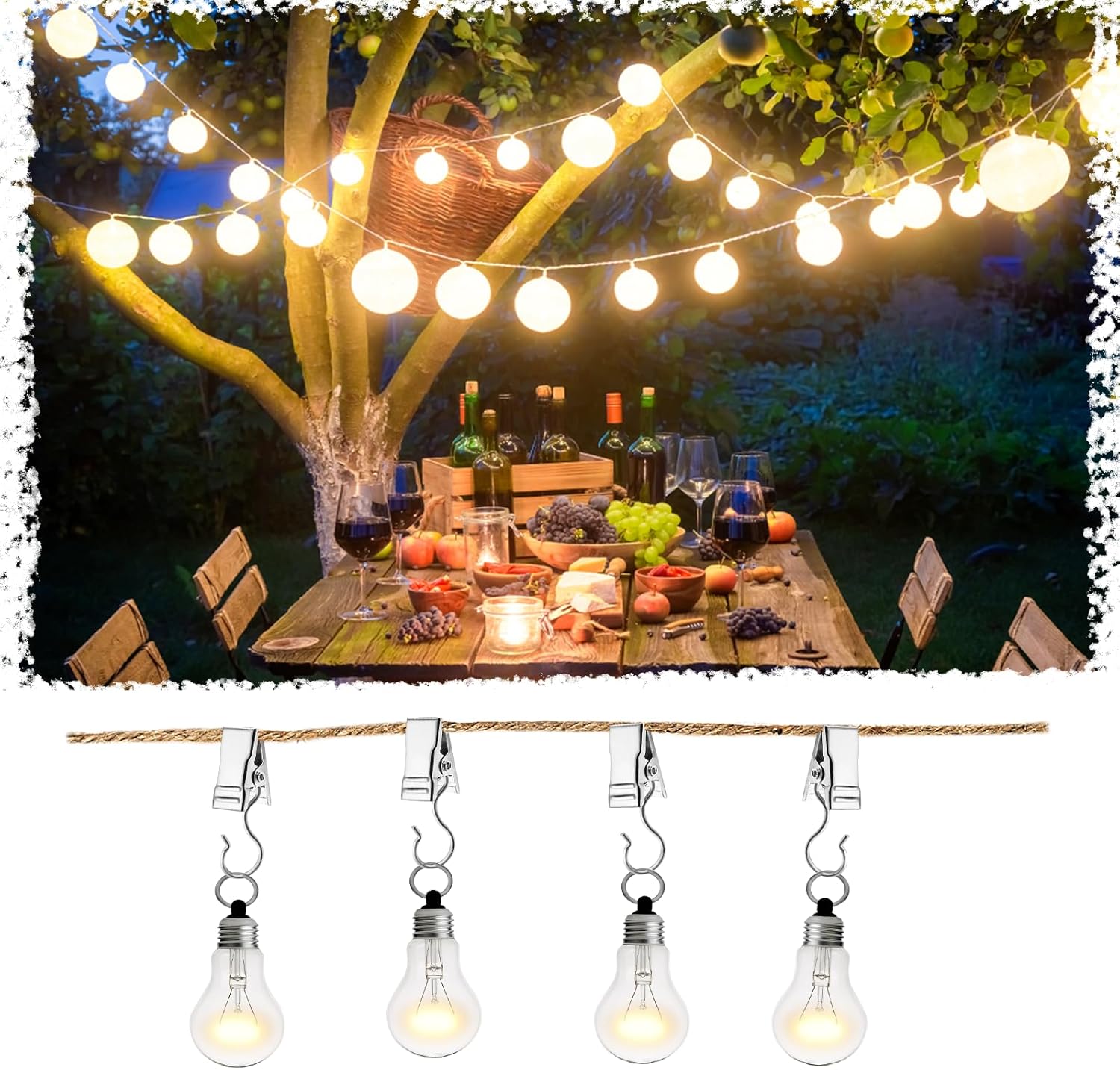 Small Hanging Clip for Curtains - 100 Pack Camper Awning Lights Clips with Light Hanger Hooks