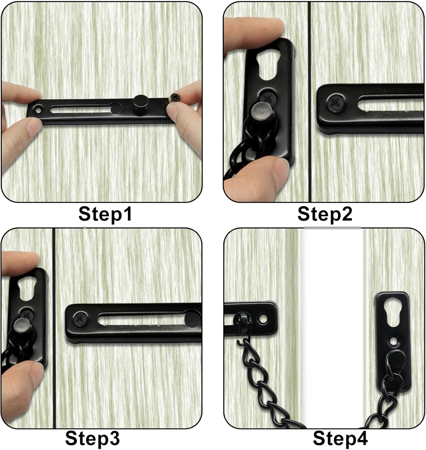 Heavy Duty Door Chain Lock with Mounting Screws