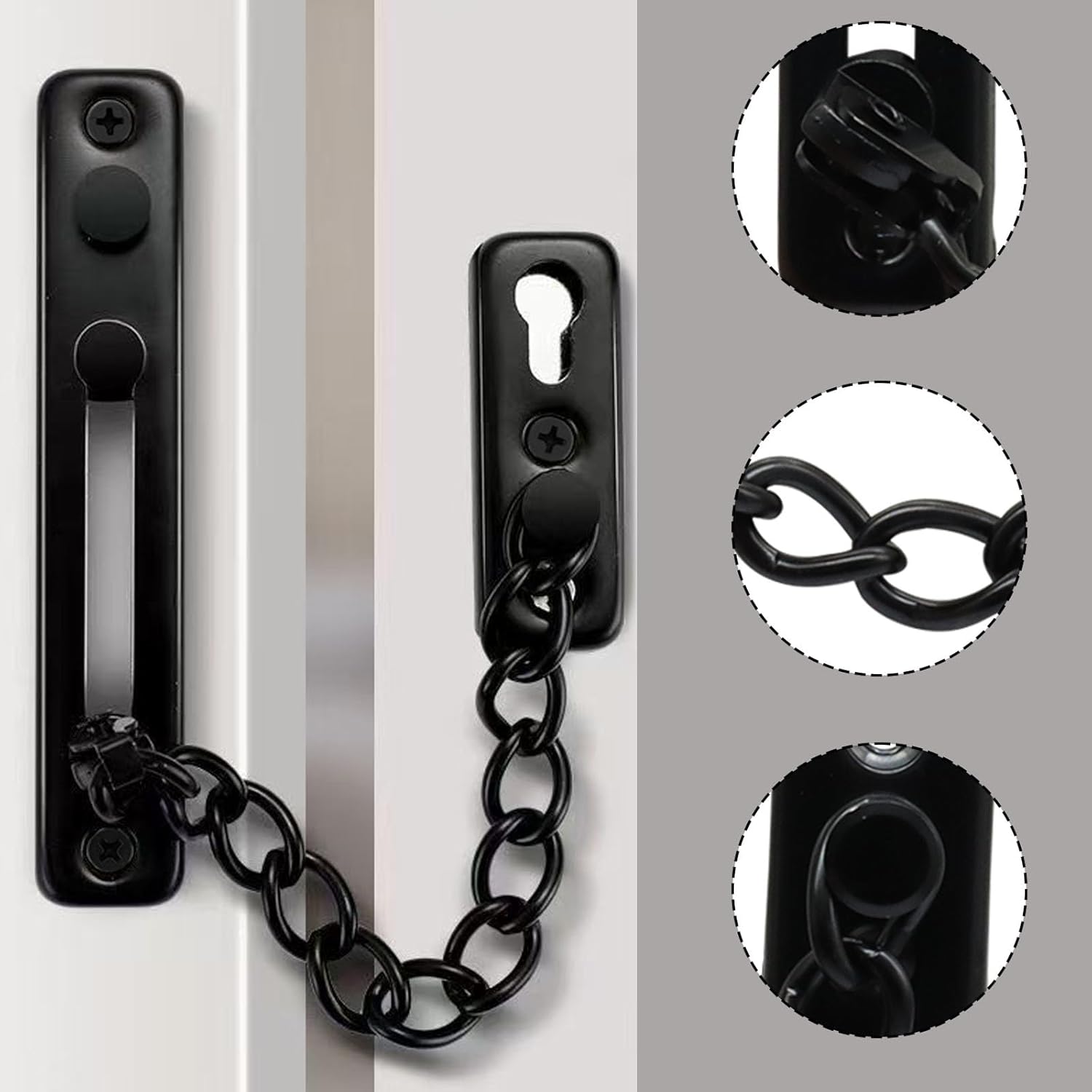 Heavy Duty Door Chain Lock with Mounting Screws