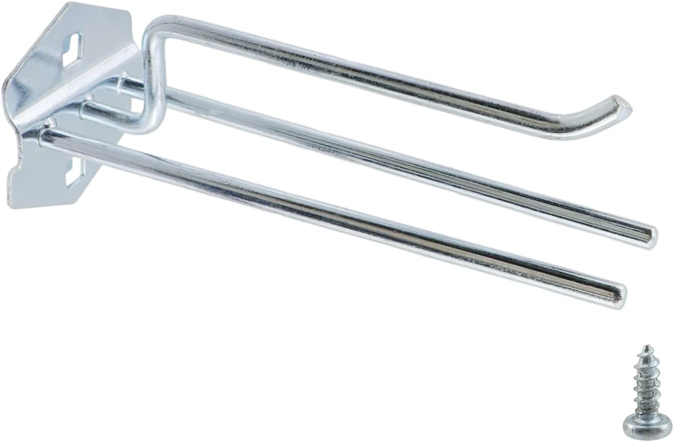 Pegboard Hooks Heavy Duty Metal Steel 3/8" Square Hole Peg Hooks Suitbale for 1.5" Spaced Pegboards Wall Hooks for Hanging Spanner