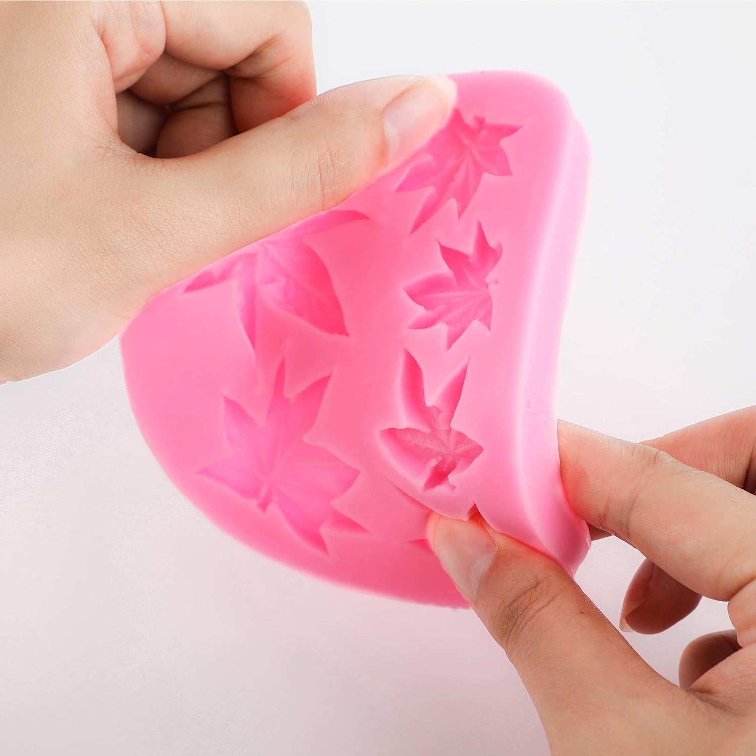 2 Pieces Weed Leaf Cake Fondant Mold Pot Leaves Silicone Mold for Weed Leaf Theme Cake Decoration