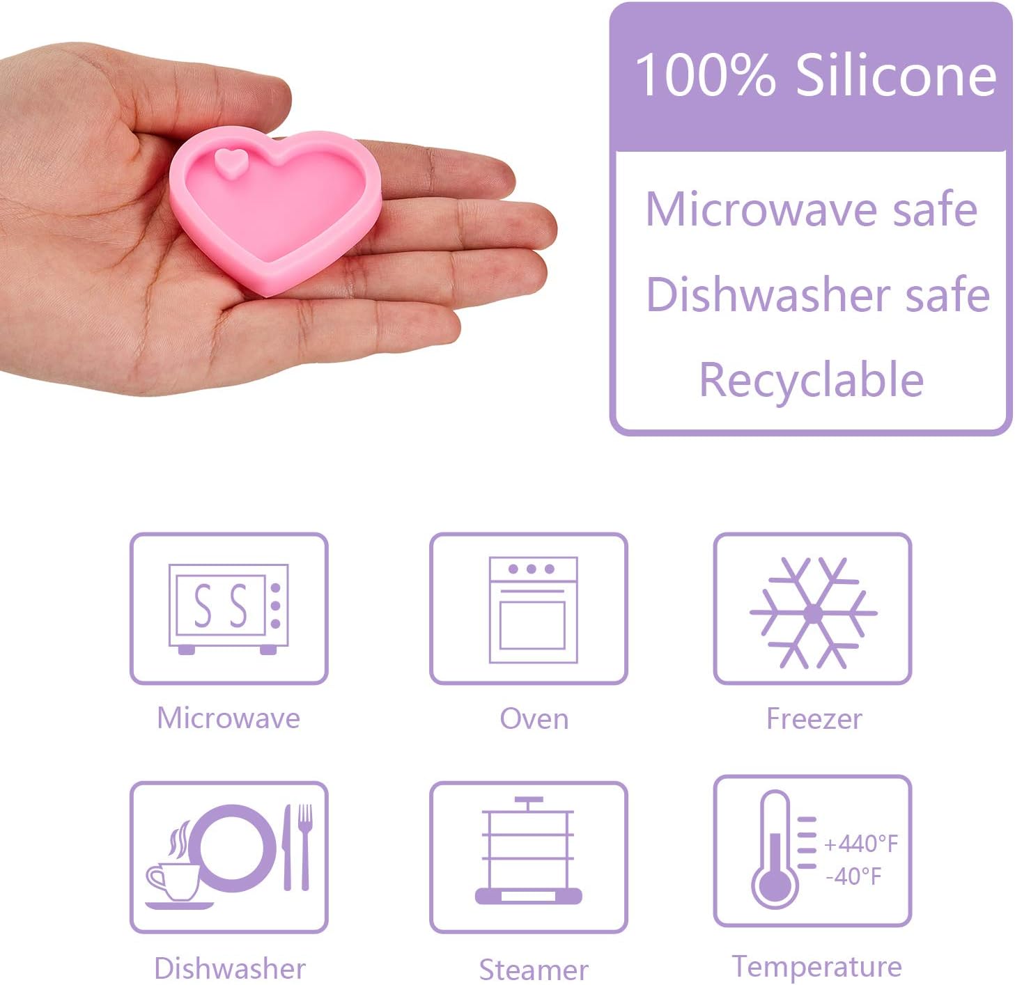 4 Pieces Heart Resin Keychain Molds for Epoxy Resin Easter Mother%27s Day Silicone Fondant Molds Love Keychain Gift with 20 Pieces Key Rings for DIY Decoration