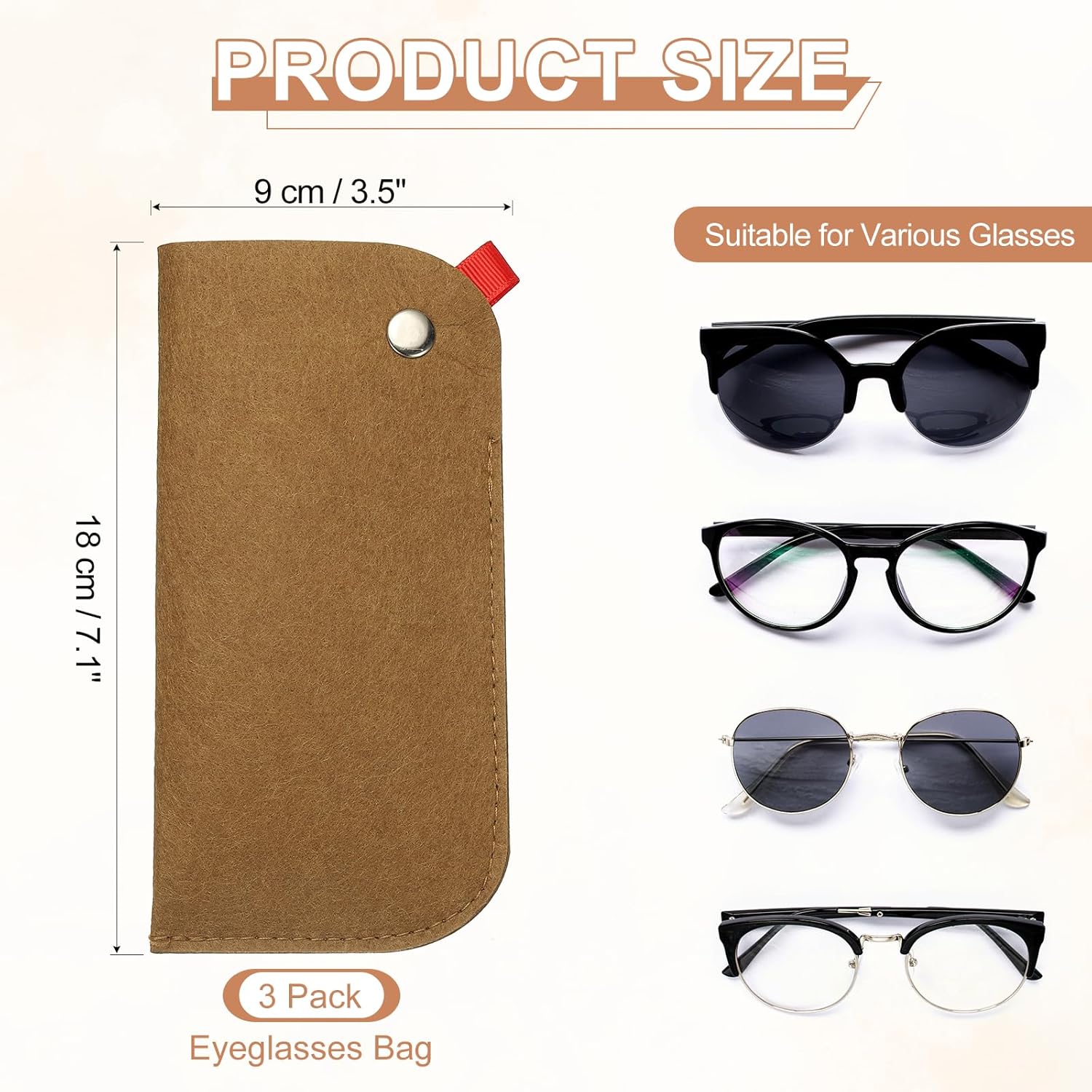 Portable Felt Glasses Case