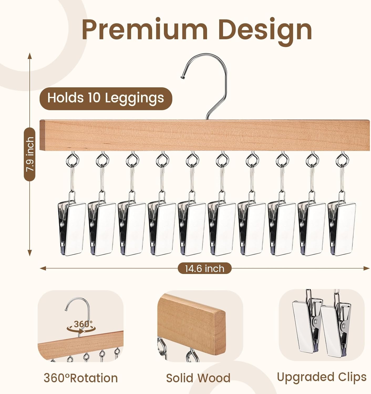 2 Pack Legging Hangers for Closet