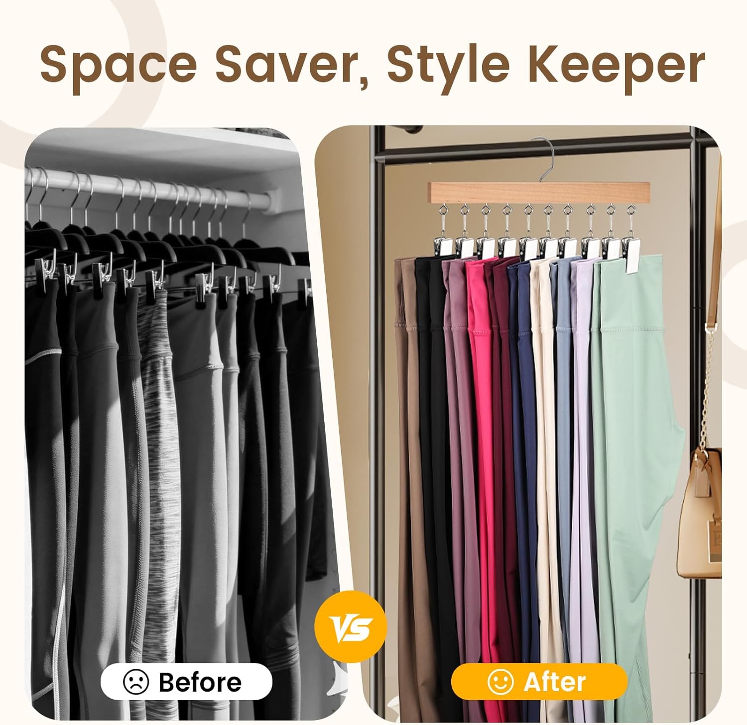 2 Pack Legging Hangers for Closet