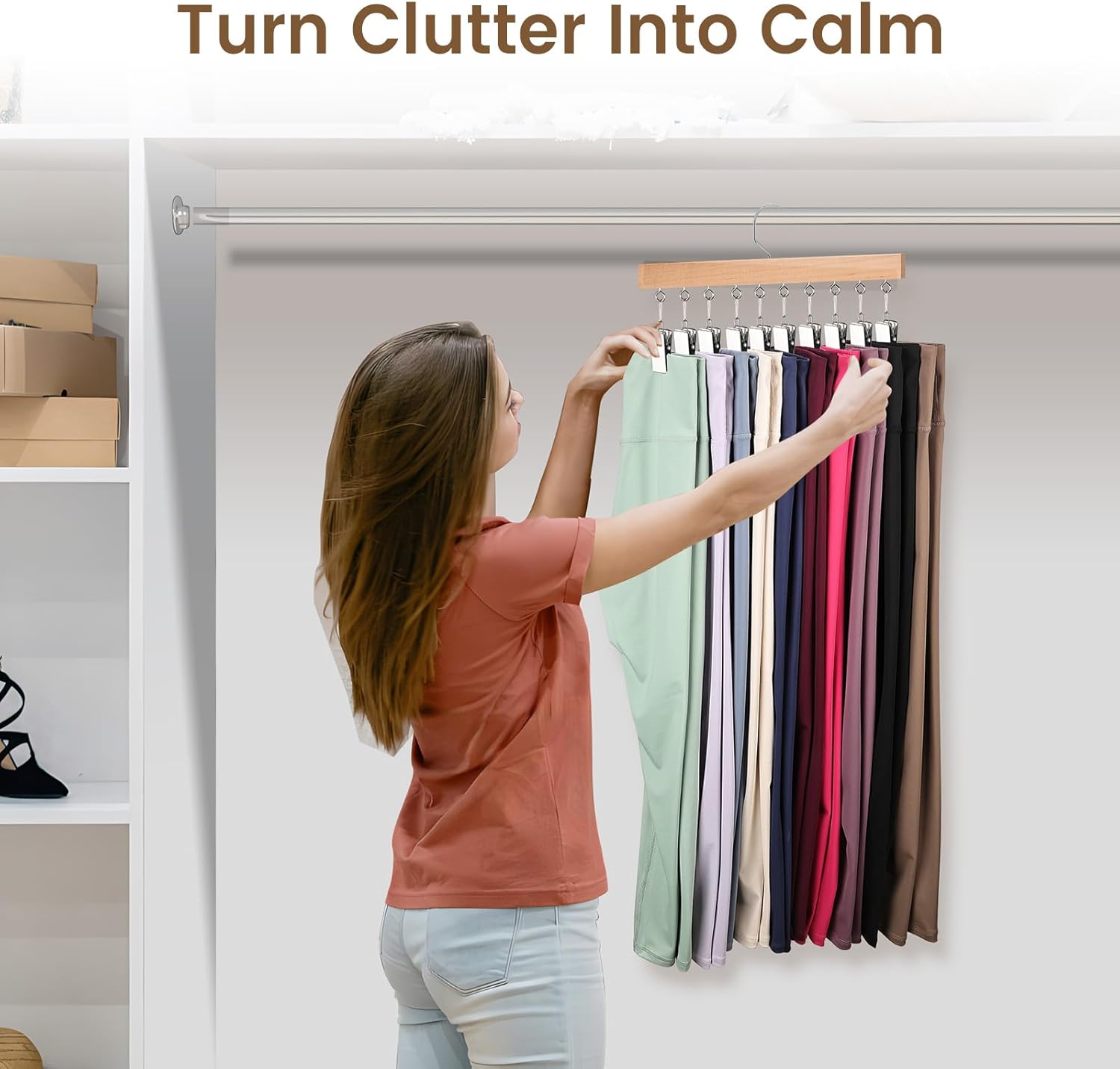 2 Pack Legging Hangers for Closet