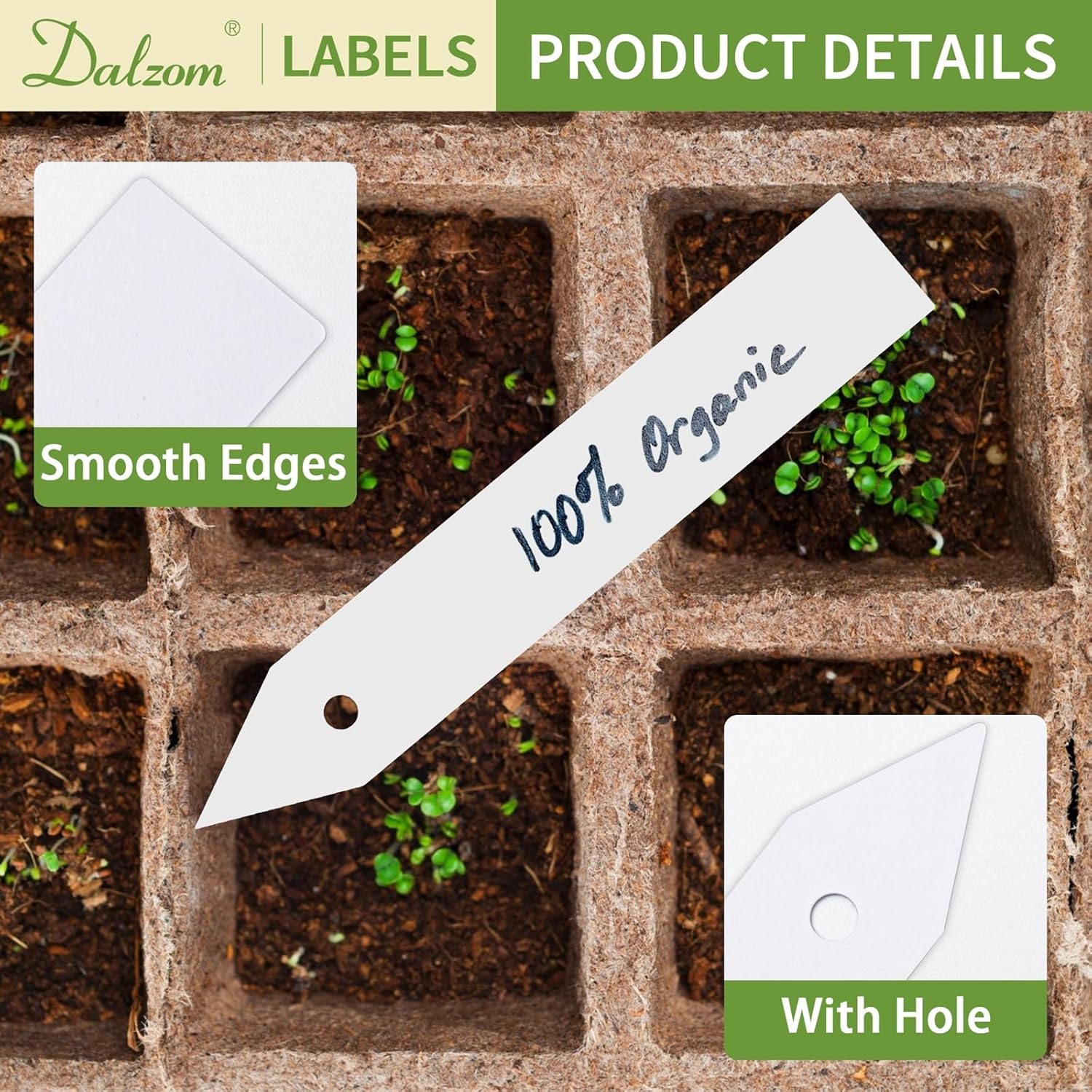 300Pcs 4" Plant Labels with Marker Pen