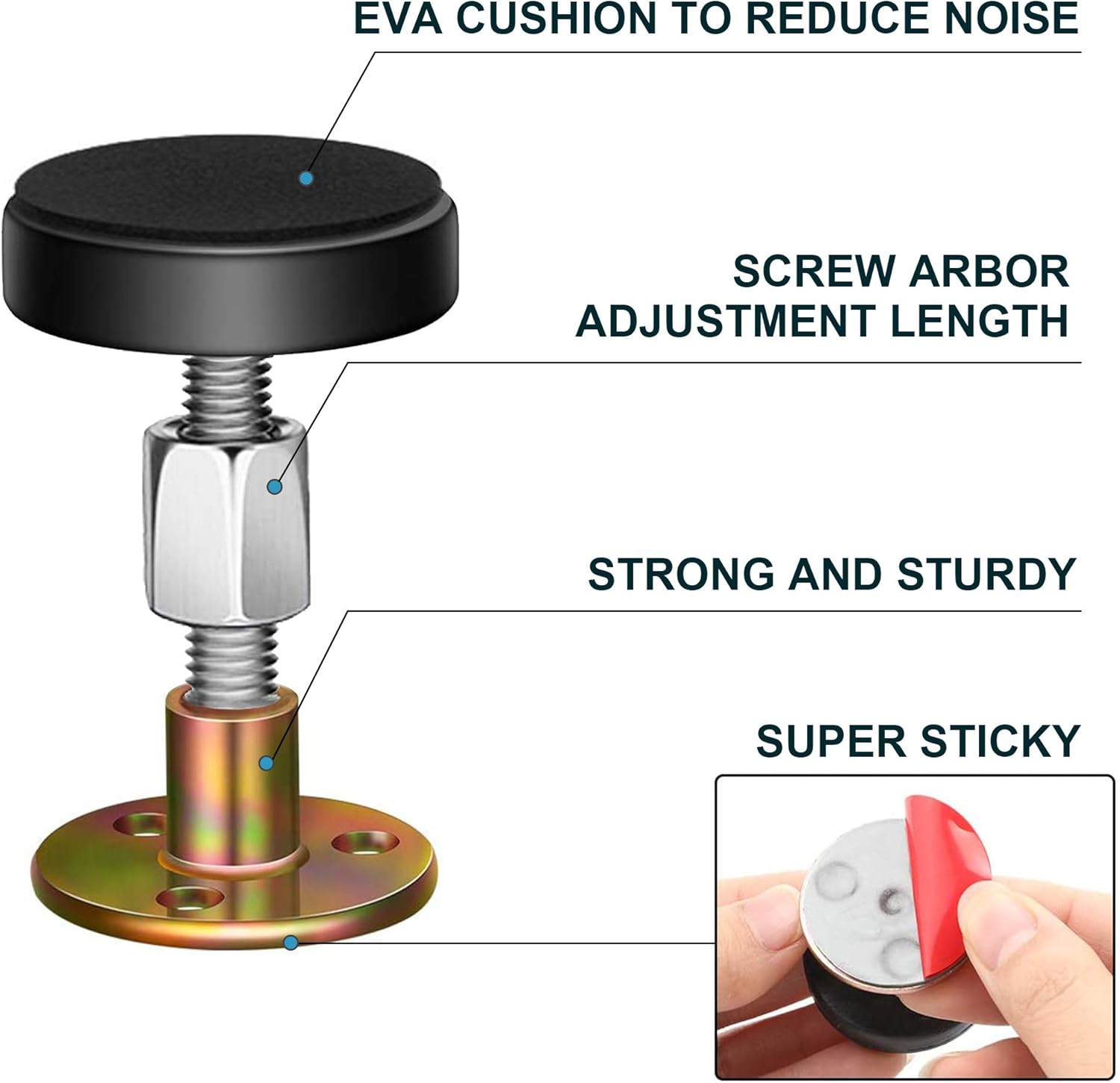 Adjustable Threaded Bed Frame Anti-Shake Tool