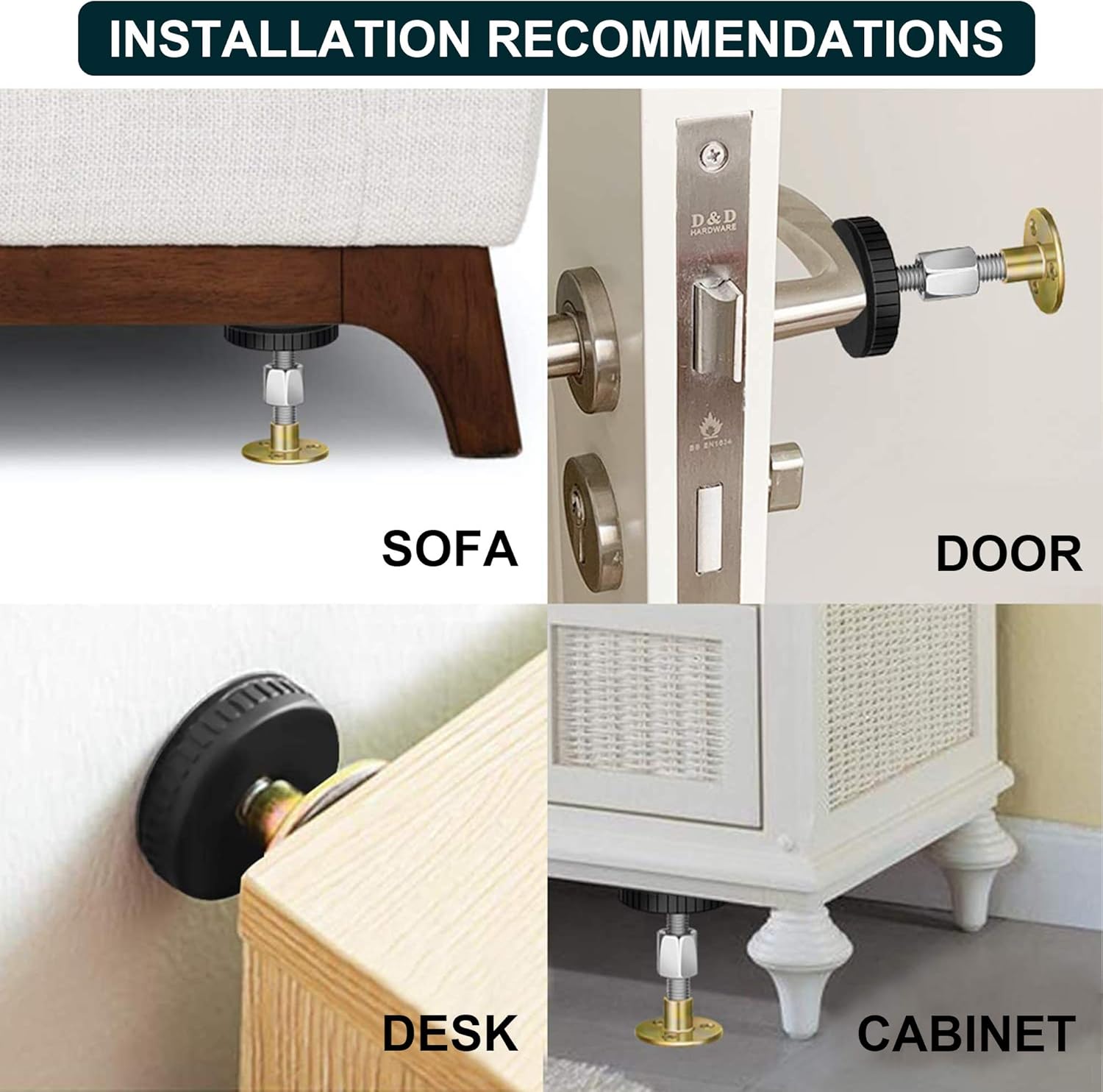 Adjustable Threaded Bed Frame Anti-Shake Tool