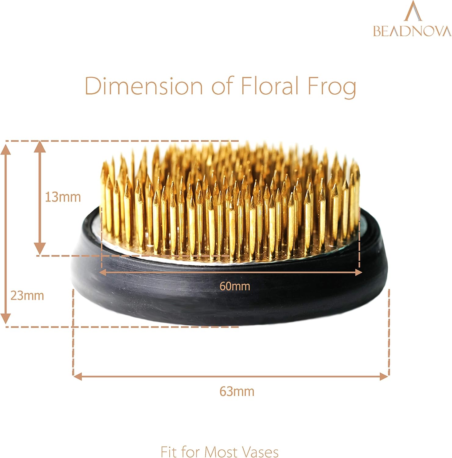Flower Frog Ikebana Kenzan with Rubber Gasket Floral Frog for Arrangements Ikebana Vase (2.4 Inch/60mm
