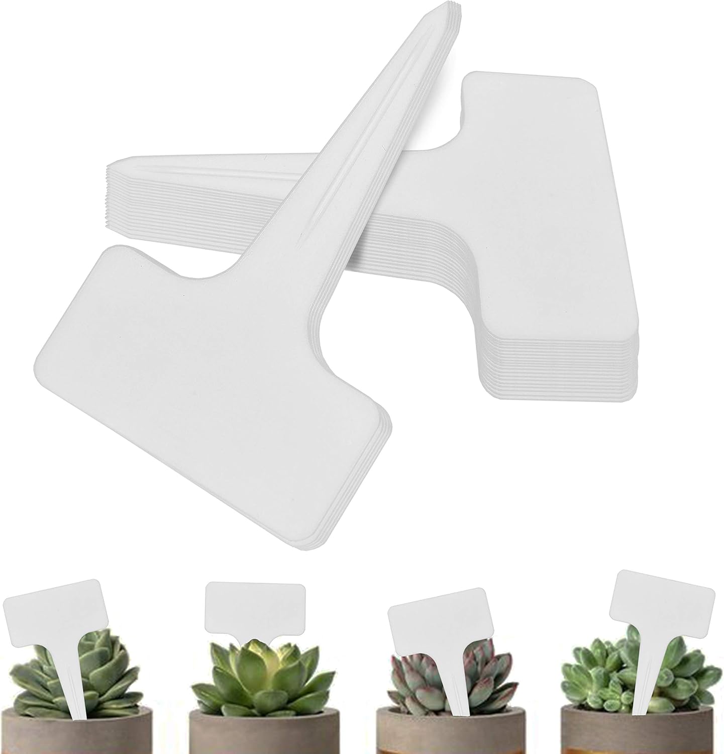 Plant Labels 70pcs Plant Tags T Type Markers Plastic Garden Signs Identification Stakes Garden Markers for Outdoor (White) Plant Labels 70pcs Plant Tags T Type Markers Plastic Garden Signs Identification Stakes Garden Markers for Outdoor (White)