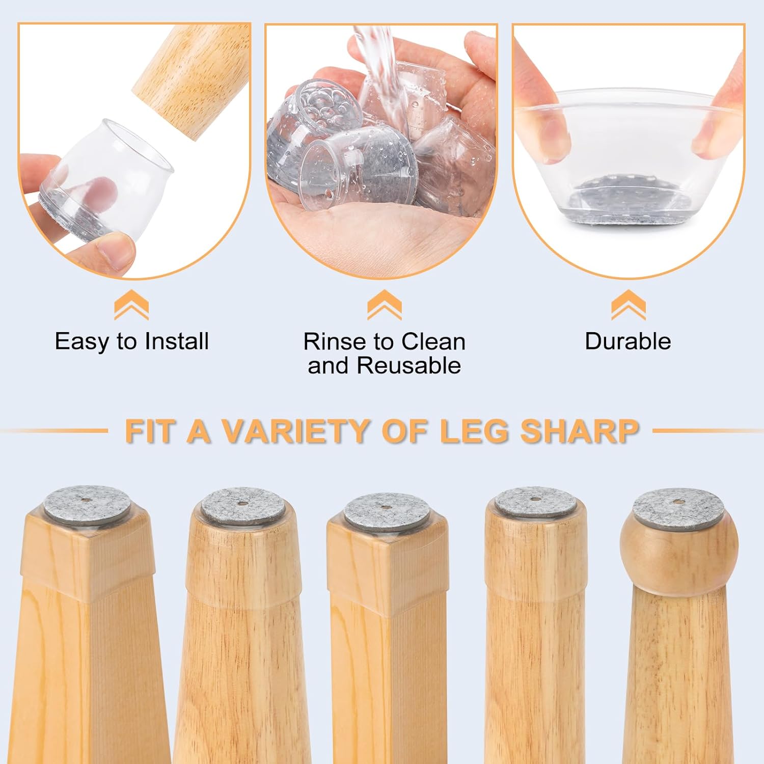 36Pcs Round Chair Leg Floor Protectors