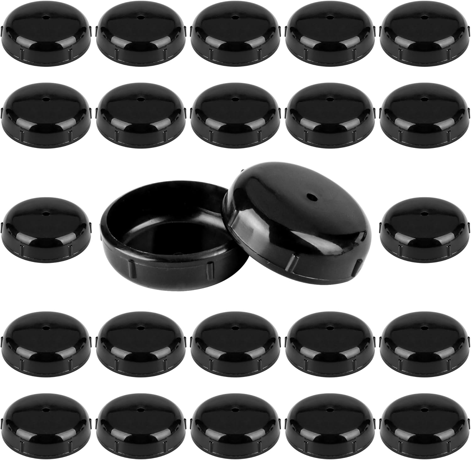 24-Pack Wrought Iron Patio Furniture Feet Caps 1-1/2 Inch Plastic Outdoor Patio Chair Leg Caps Floor Protecting Replacement Feet Glides for Metal Tables and Chairs