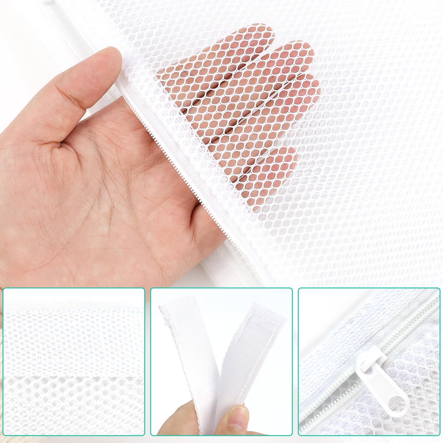2 Pack Sneaker Dryer Bag 15.7x15.7 Inch Dry Net Bag for Dryer with Zipper and Strap for Shoes